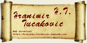 Hranimir Tucaković vizit kartica